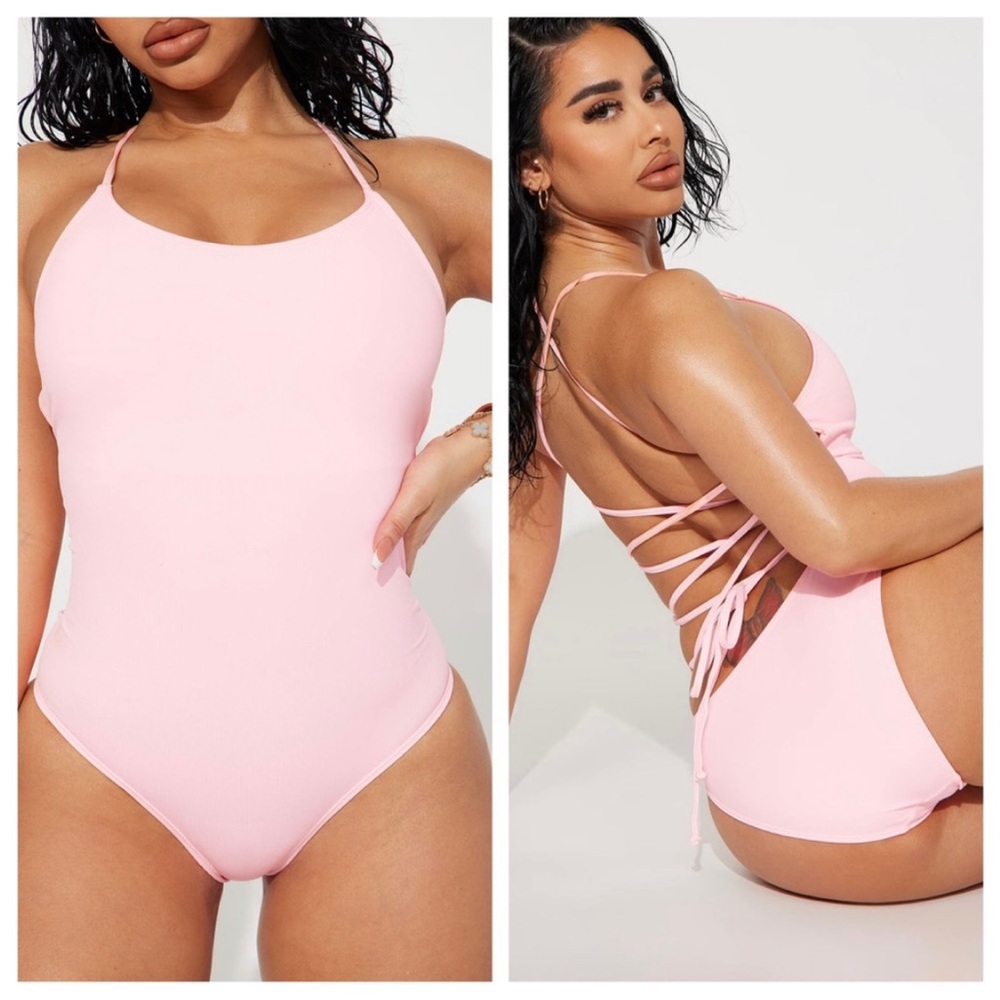 NWT Cabana del Sol Pink One Piece Swimsuit
